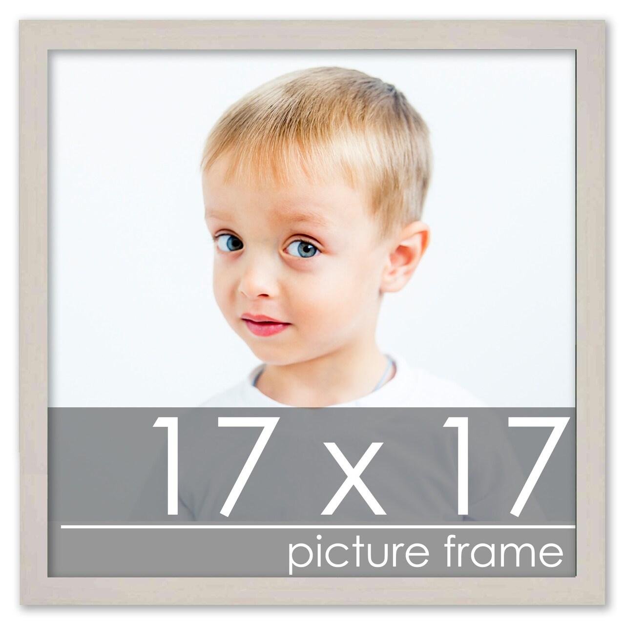 Square Modernist White Picture Frame - UV Acrylic, Foam Board Backing, Hanging Hardware